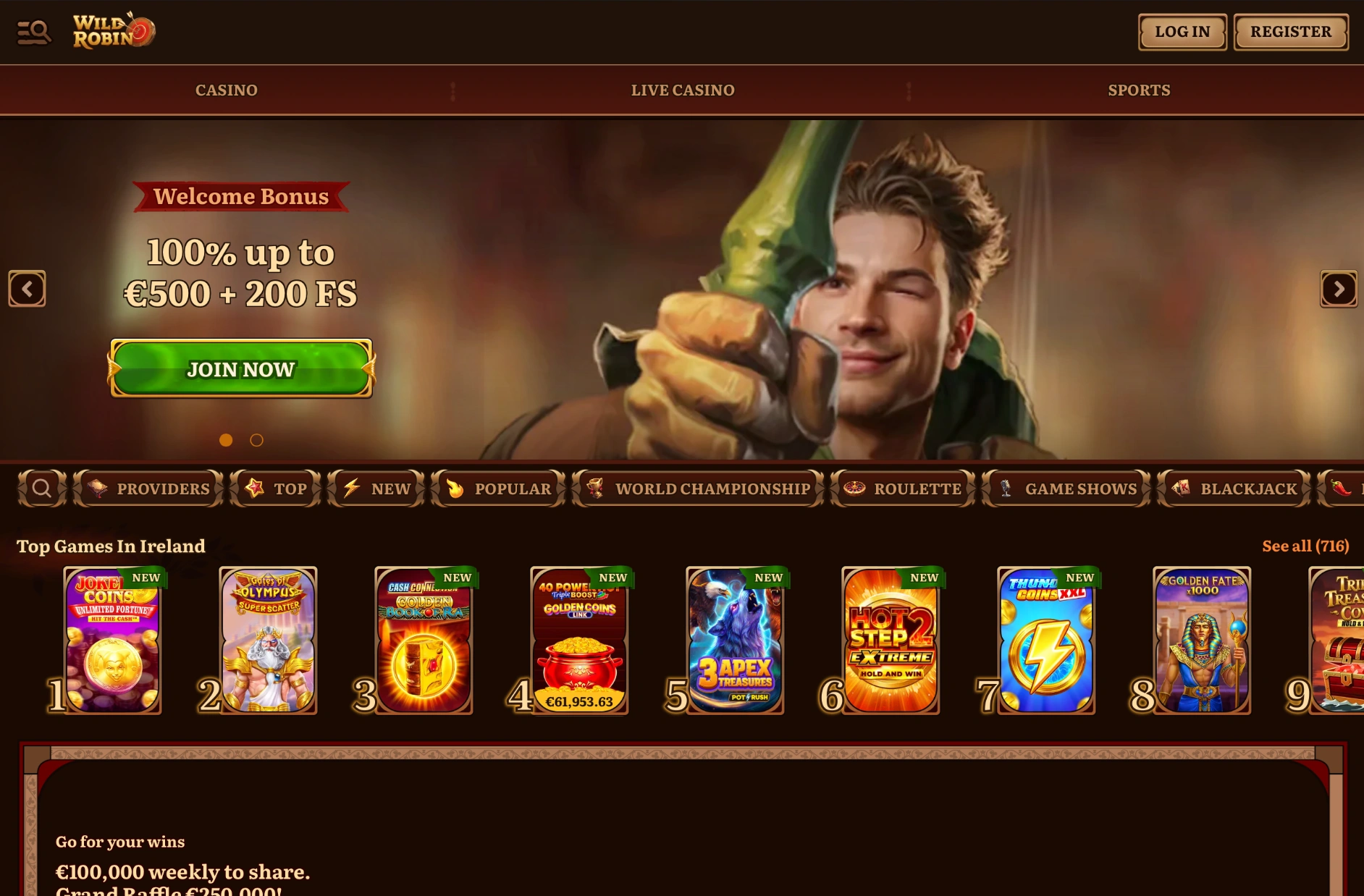 WildRobin Casino App – Mobiel casino plezier voor spelers in Nederland image 1