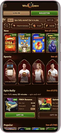 Instructies voor het downloaden van de WildRobin Casino-app